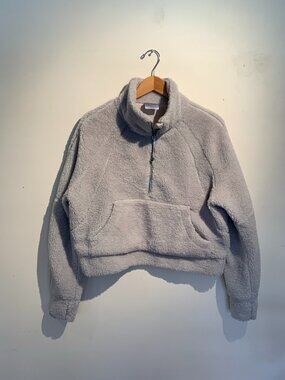 Lululemon Sherpa Fleece Half Zip Pullover Cropped Cozy M/L